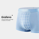 Cueca Boxer de Seda Gelada Respirável  - Kit com 4 Peças